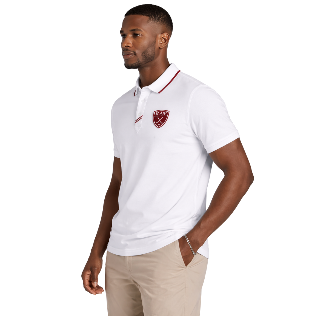 Kappa Alpha Psi Striped Placket Golf Polo