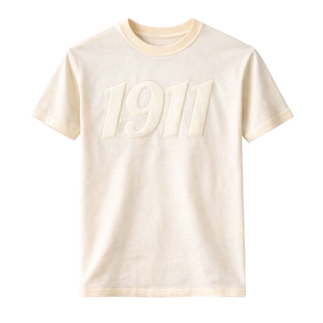 Solid 1911 Chenille Cream Tee