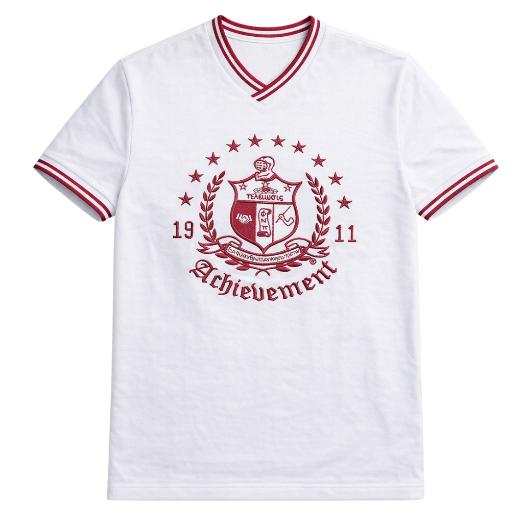 Kappa Alpha Psi Coat of Arms V-neck Tee (White)
