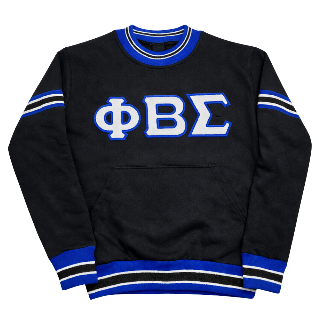 Phi Beta Sigma Black Chenille Crewneck sweatshirt