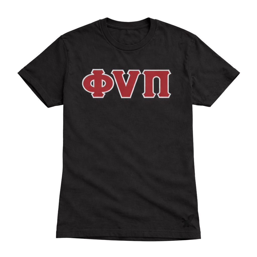 Kappa Alpha Psi Old Skool Phi Nu Pi 3-Letter Tee (Vintage Black)