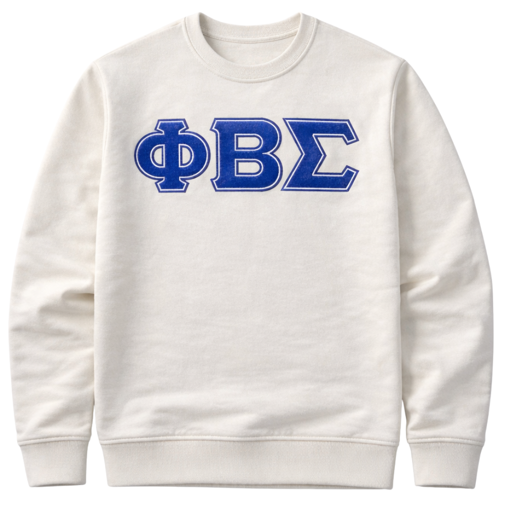 Phi Beta Sigma Nuetral Pocket Chenille Crewneck