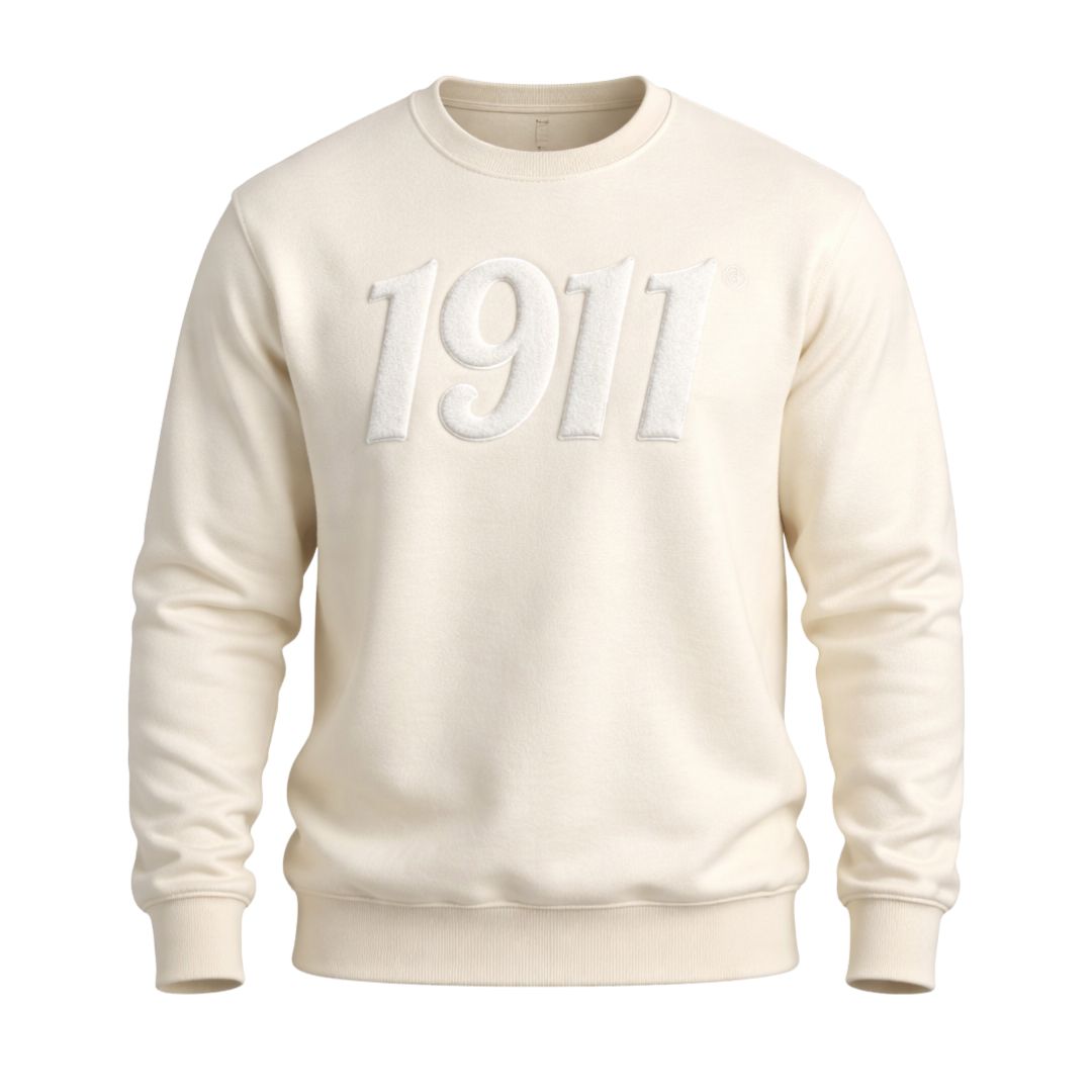 Solid Cream 1911 Chenille Sweatshirt