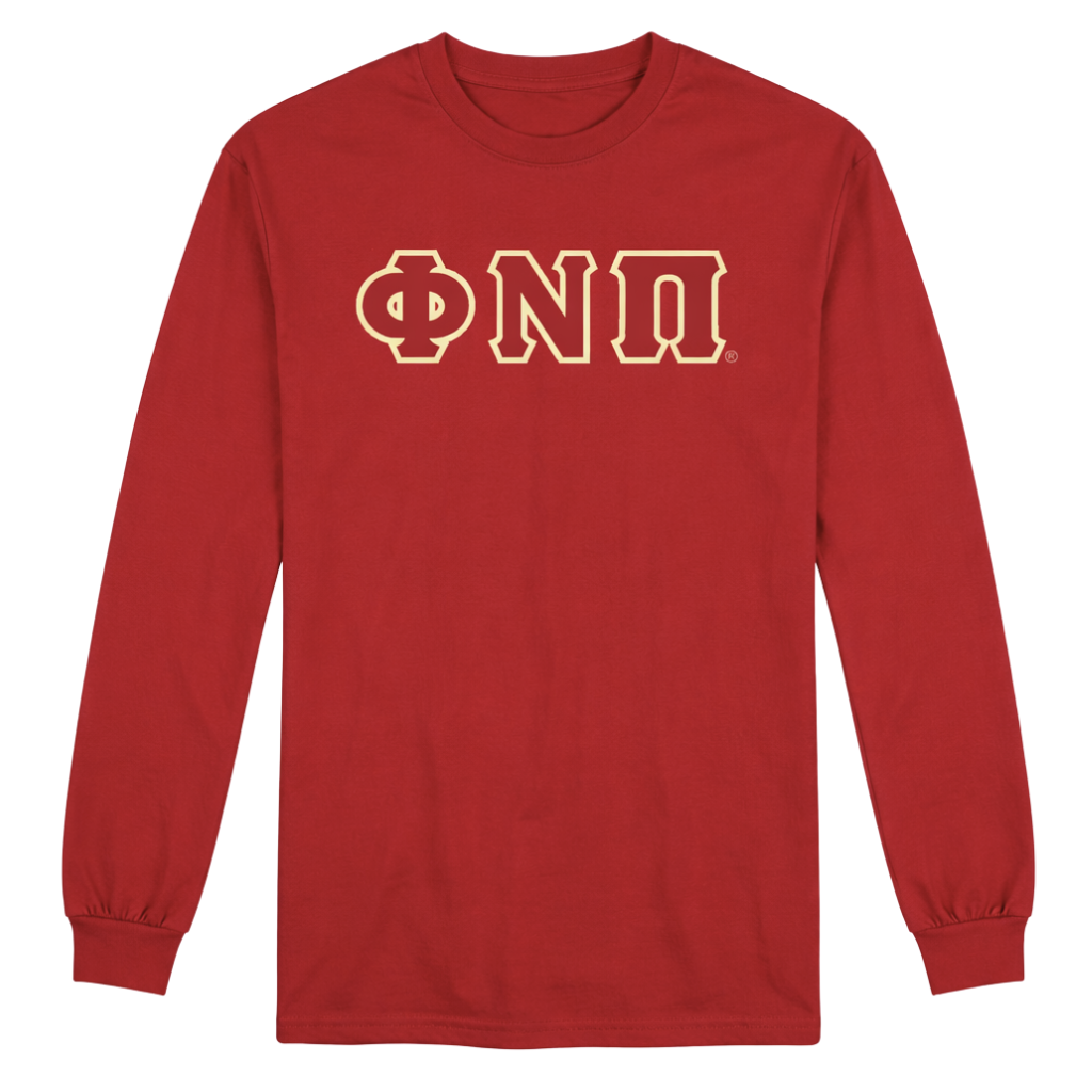 Kappa Alpha Psi Phi Nu Pi Long Sleeve 3-Letter Tee (Krimson)