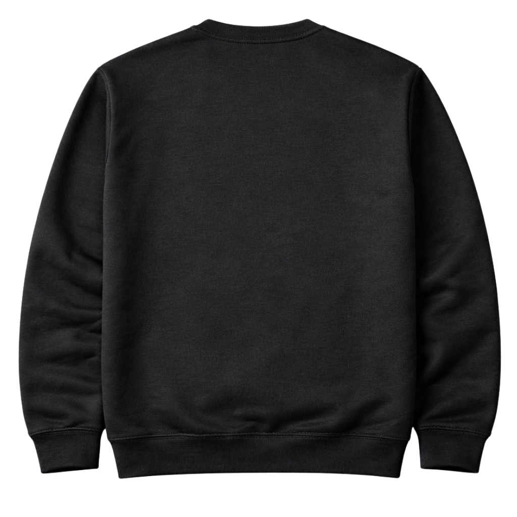 Phi Beta Sigma Black Pocket Chenille Crewneck