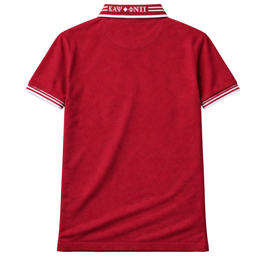 Kappa Alpha Psi Coat of Arms Striped Performance Polo