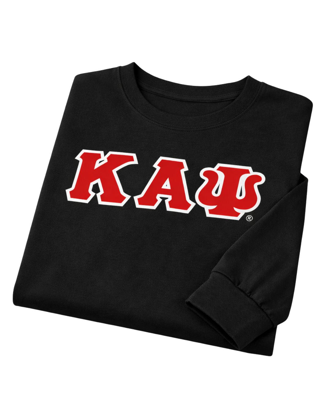 Kappa Alpha Psi Long Sleeve 3-Letter Tee (Vintage Black)
