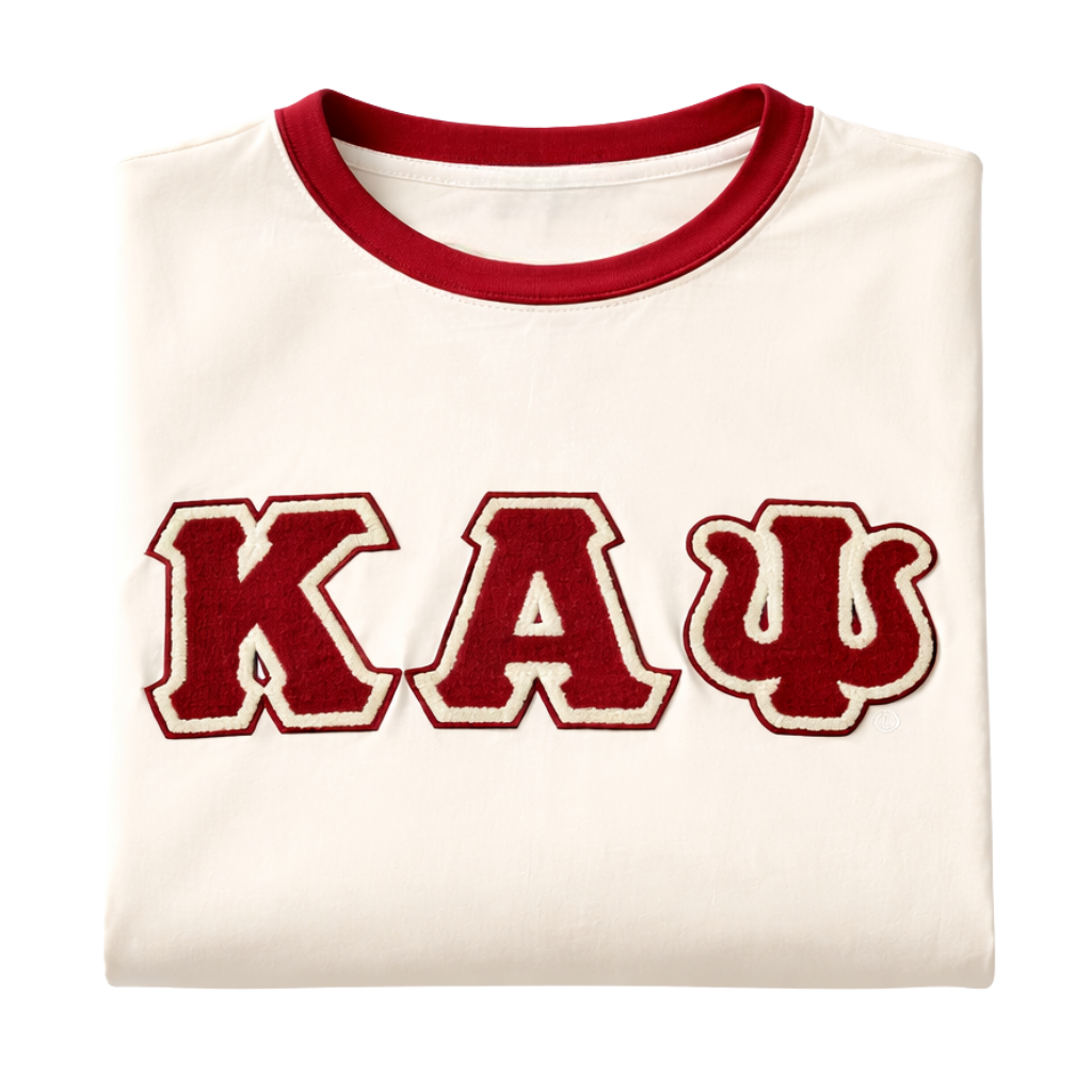 Kappa Kream Premium Chenille Letter Ringer T-Shirt