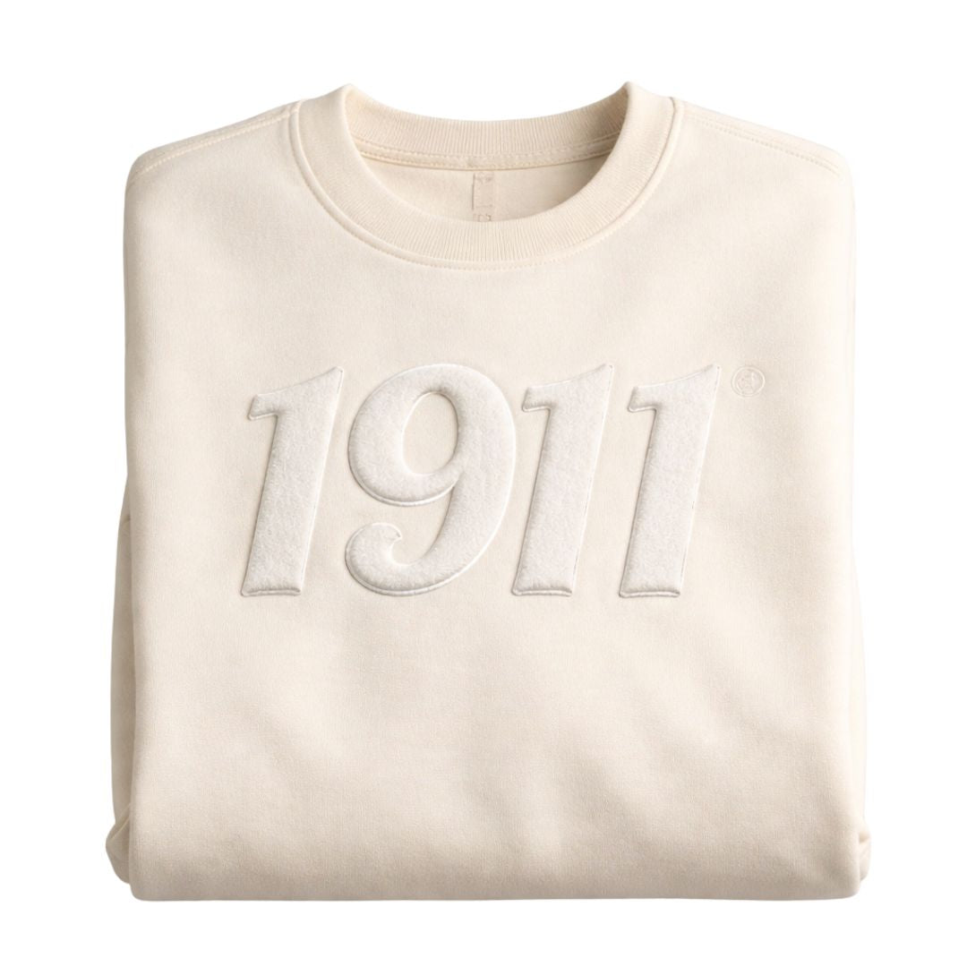 Solid Cream 1911 Chenille Sweatshirt