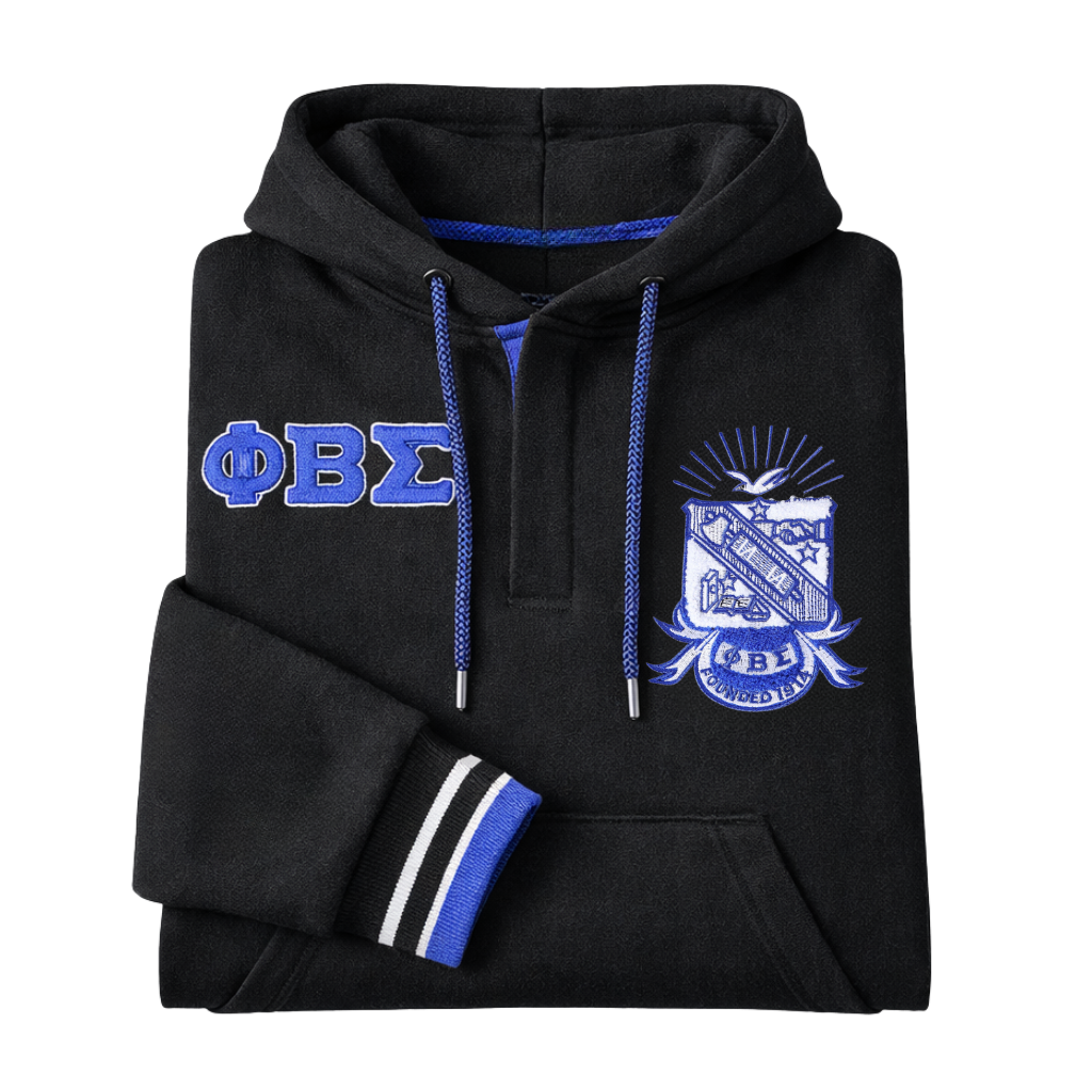 Sigma Black Qtr Button-Up Hoodie