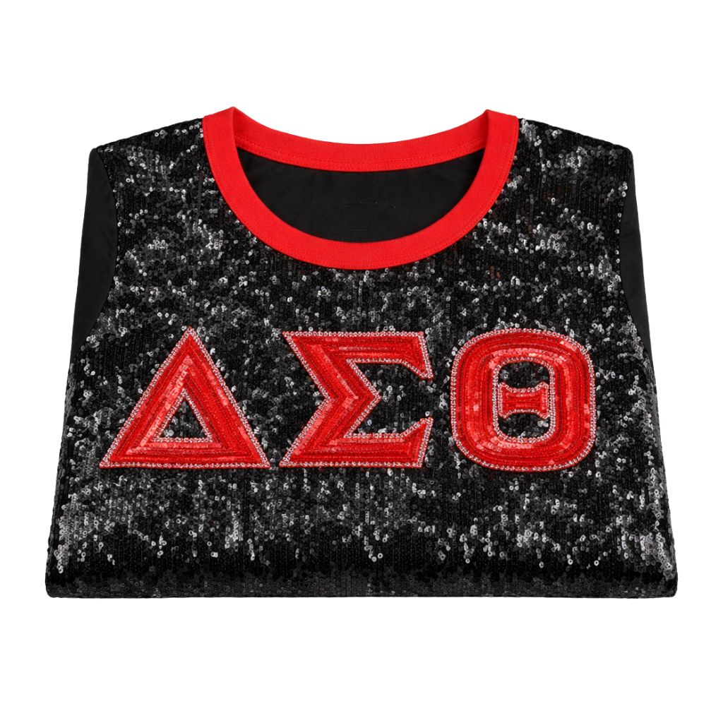 DST Sequin Tee Black